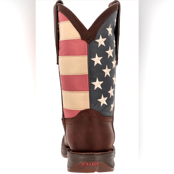 New Durango Men's Rebel Patriotic 🇺🇸 Pull-On Western Flag Boots Brown 11.5 - Picture 11 of 14